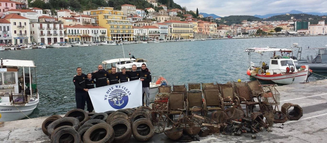 Από καρέκλες μέχρι... καρότσια σούπερ μάρκετ βρήκαν στον καθαρισμό του βυθού στο Γύθειο (φωτο)